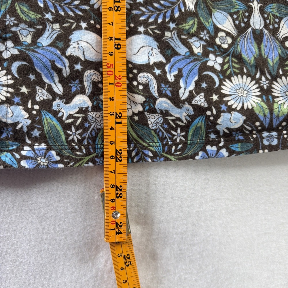 Vera Bradley Womens XL Pajama Top Woodland Animals Floral Cotton Button Up - Picture 9 of 9